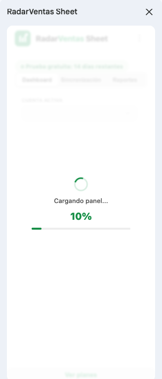 Cargando panel