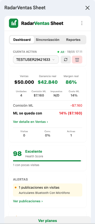 Ventas, costos y rentabilidad